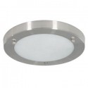 Plafondlamp geborsteld chrome effect 310mm